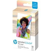 Los mejores  - HP Sprocket Papel fotográfico Adhesivo Premium de Zink de 5.8 x 8.7 cm (50 Hojas) Compatible con Las impresoras…